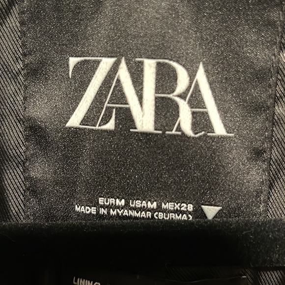 Zara Woven Wool Blend Trench Coat - Picture 7 of 7